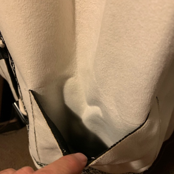 NWOT Alfred Dunner Winter White Snowflake Faux Suede Coat - Picture 7 of 13